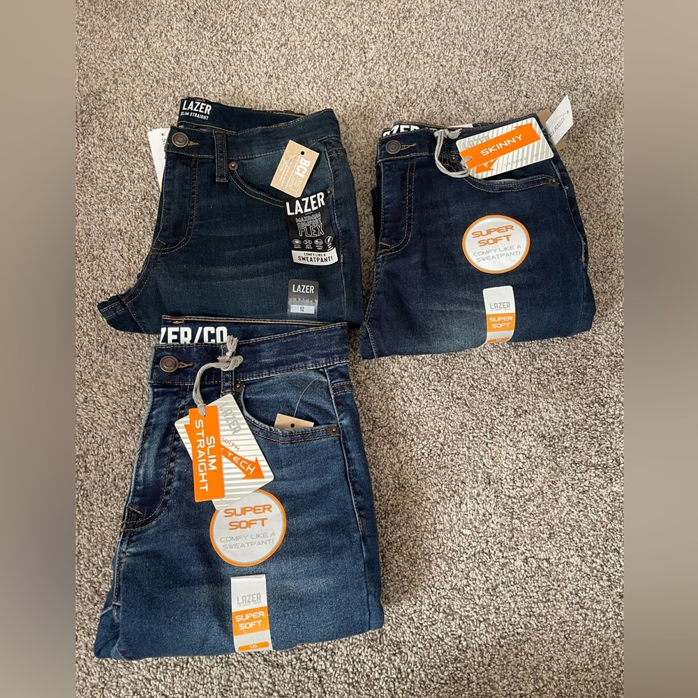 3 pair of skinny jeans